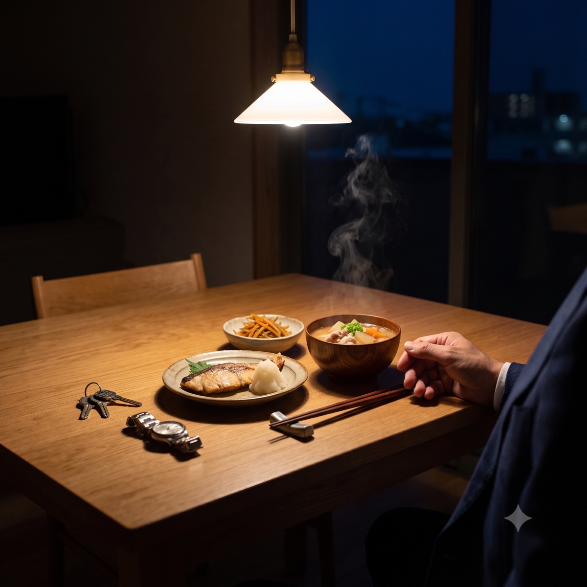 夜、温めるだけの夕食